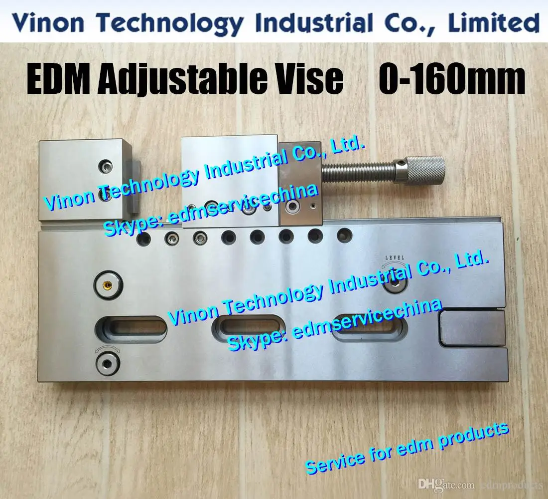 0-160mm edm Adjustable Vise VS150, Stainless Precision Wire-cut Clamp Vise edm Jig Tools Vise 160mm (Manual Fine-Tuning) 0205872