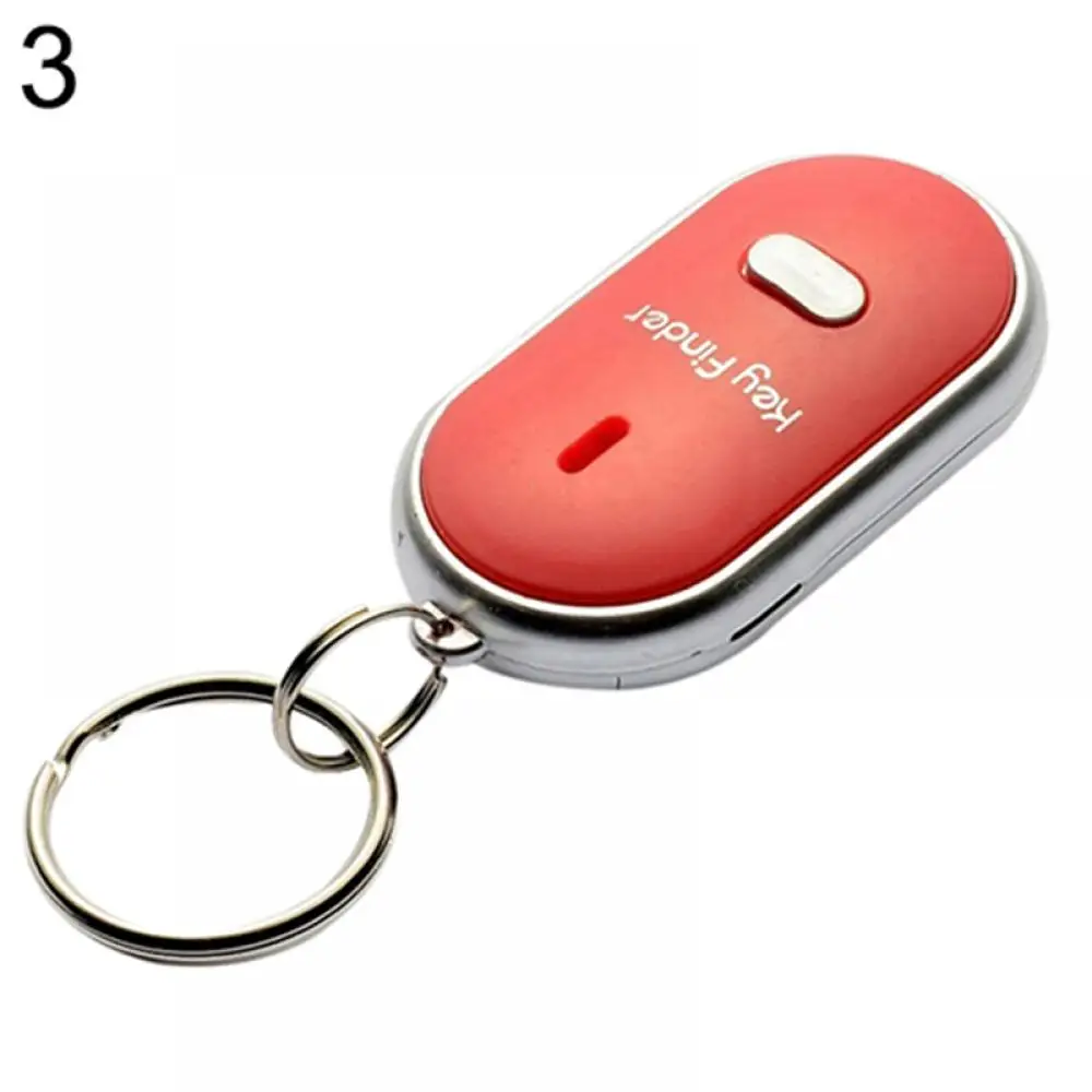 Mini Whistle Anti Lost KeyFinder Alarm Wallet Pet Tracker Smart Flashing Beeping Remote Locator Keychain Tracer-Key Finder + LED