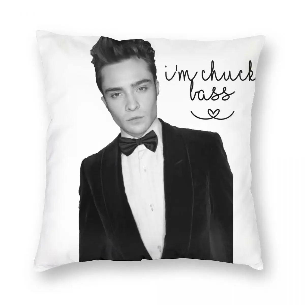 I'm Chuck Bass-funda de almohada cuadrada de poliéster, lino, terciopelo, con cremallera, decorativa, para el hogar, 45x45