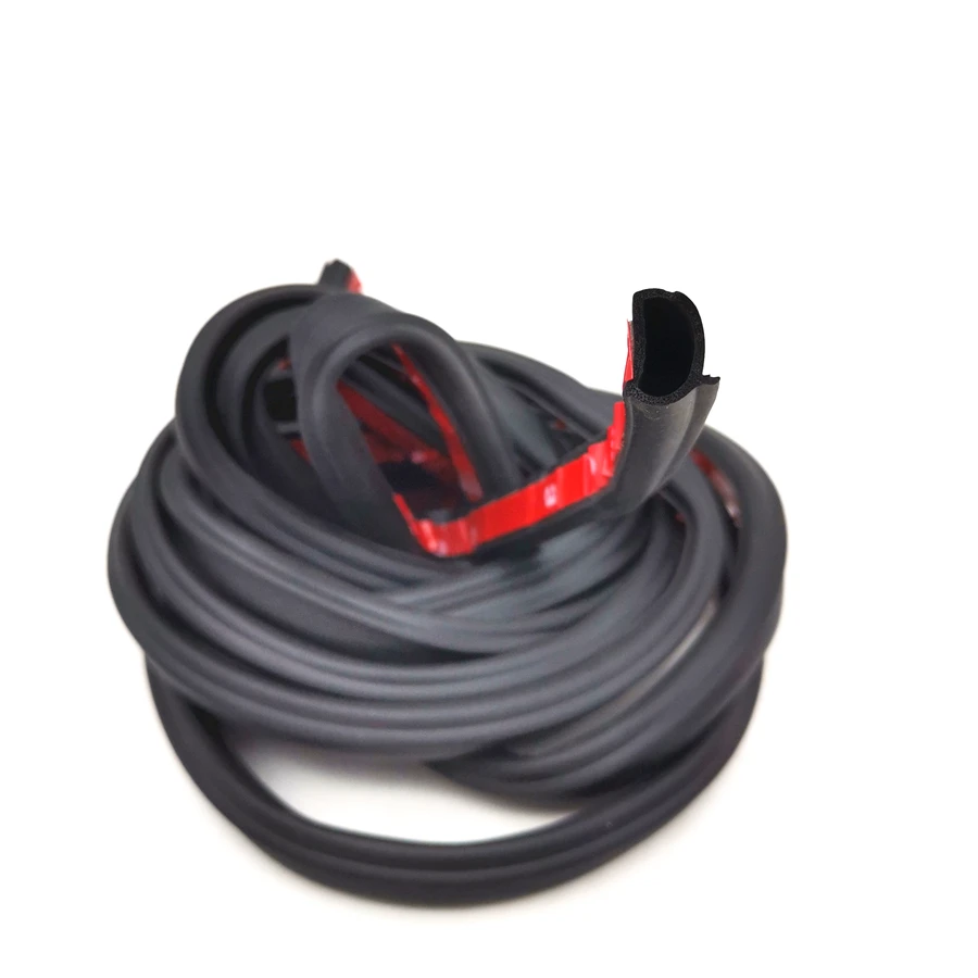 4M Black EPDM Car Door Moulding Seal Trim Rubber Sealing Strip Weatherstrip