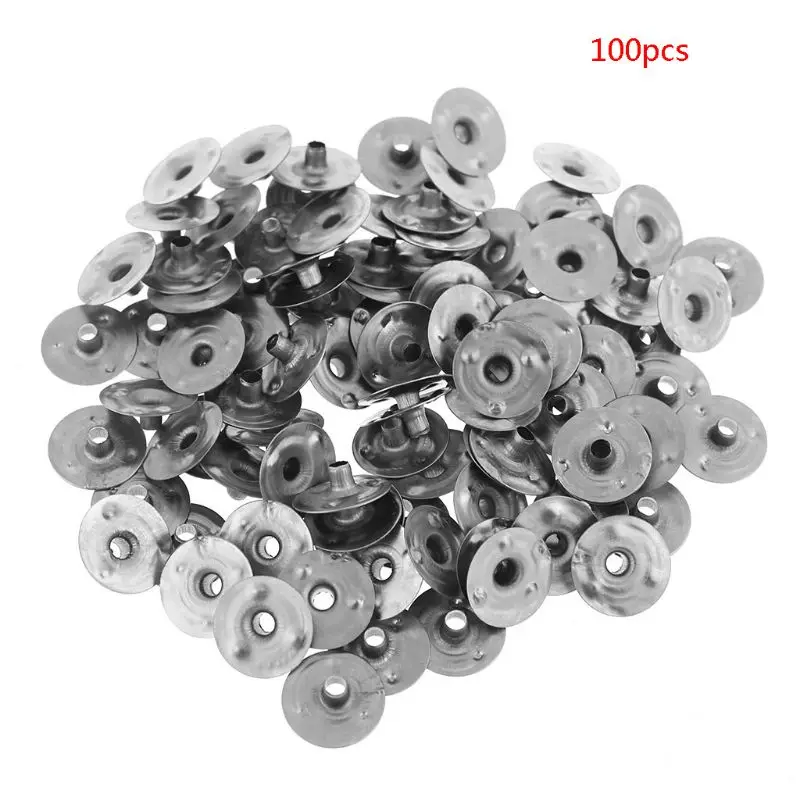 100/200Pcs Candle Wick Metal Sustainer Wick Tabs Silver For Candle Making Gift