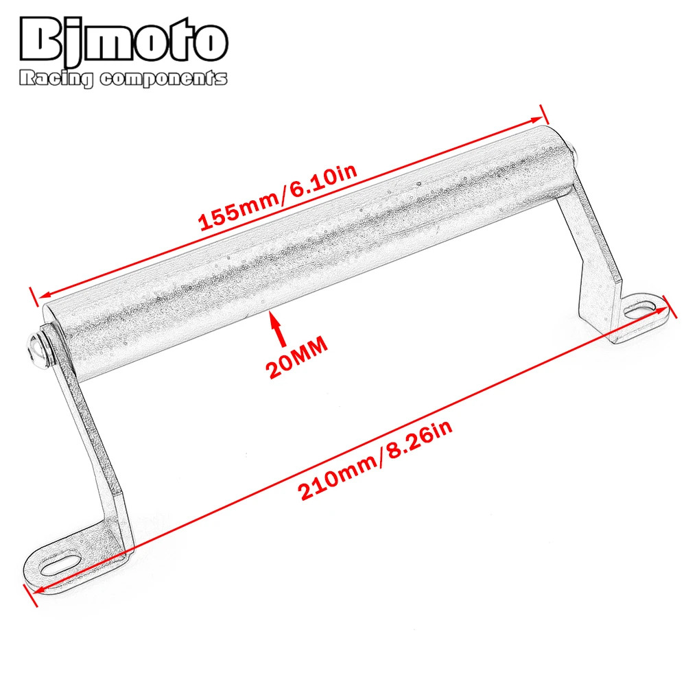 Barra do suporte do telefone do GPS da motocicleta, suporte do motor, suporte de navegação do guiador, KT-M 1290 Super ADV S R 2018-2020, 12mm, 20mm