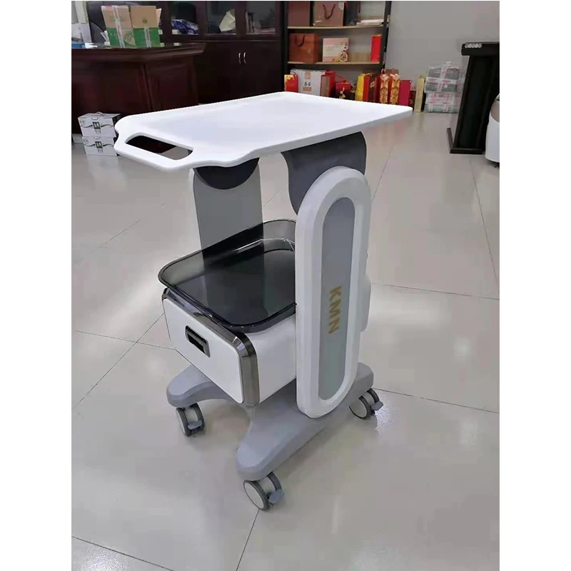 ABS The Double Drawer Aluminum Alloy Trolley Stand For Beauty Machine Assembled Trolley Cart SPA