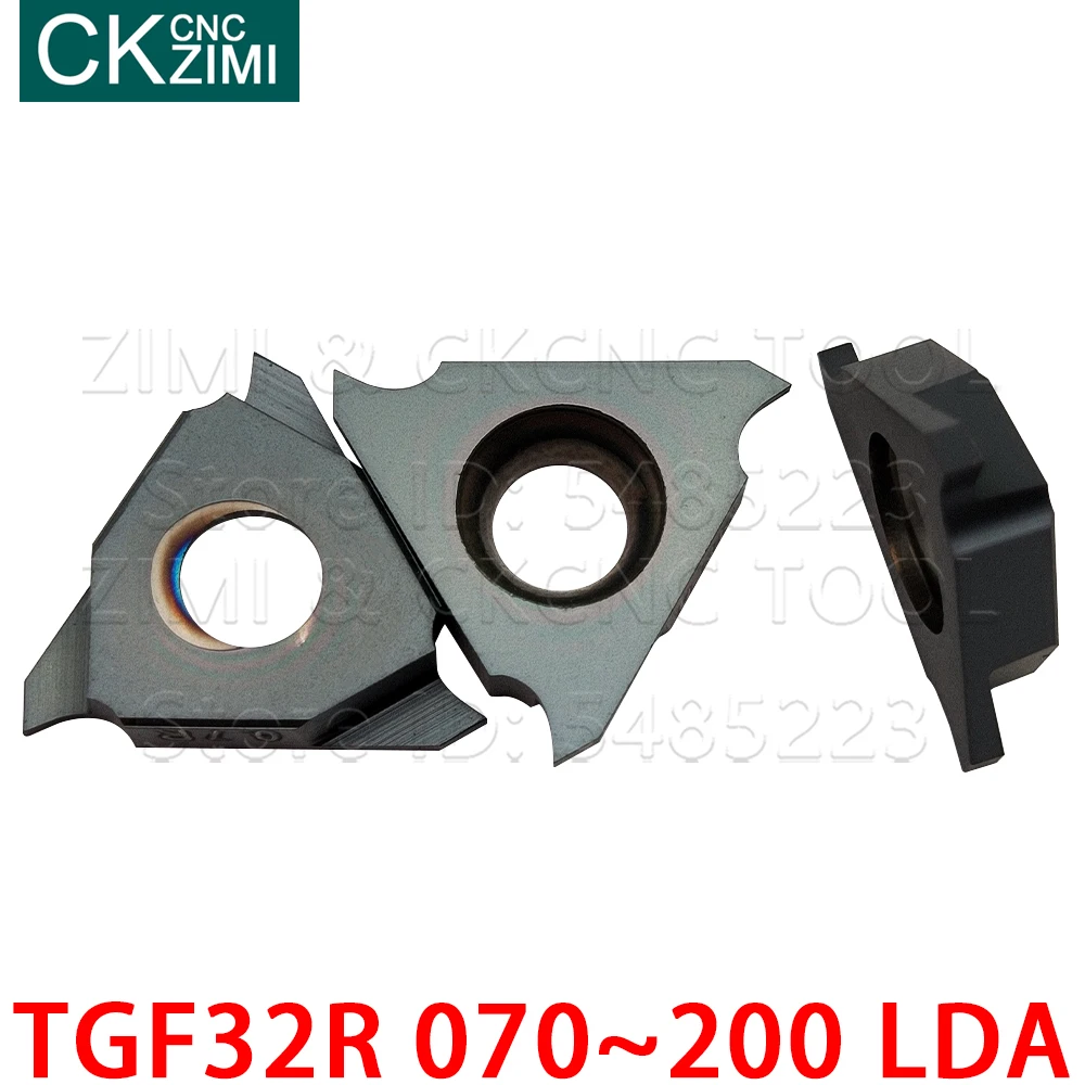 TGF32R 070 LDA 080 LDA 120 LDA 140 LDA 160 LDA 200 LDA hartmetall flach nut einsatz Interne Grooving Tools für edelstahl