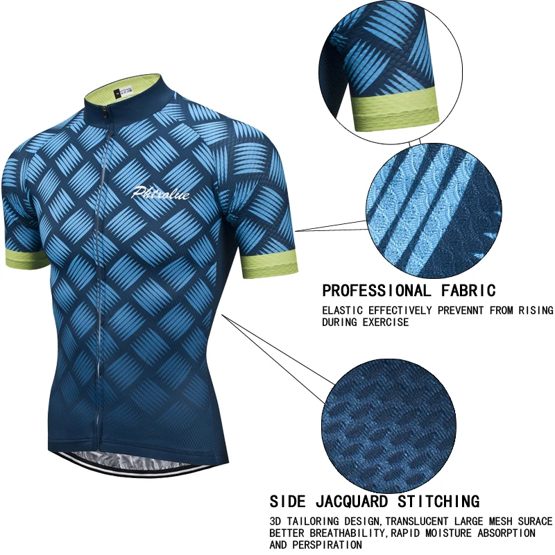 Phtxolue 2020 Cycling Set Men Cycling Clothing Bike Clothing Breathable Anti-UV Bicycle Wear Kit Suit Cycling Jersey Sets