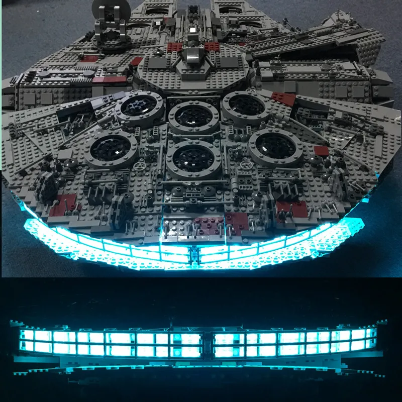 LED Light Set For 10179 And 05033 Ultimate Wars Millennium Falcon DIY Toys Blocks Bricks Only Lighting Kit Not Include Model