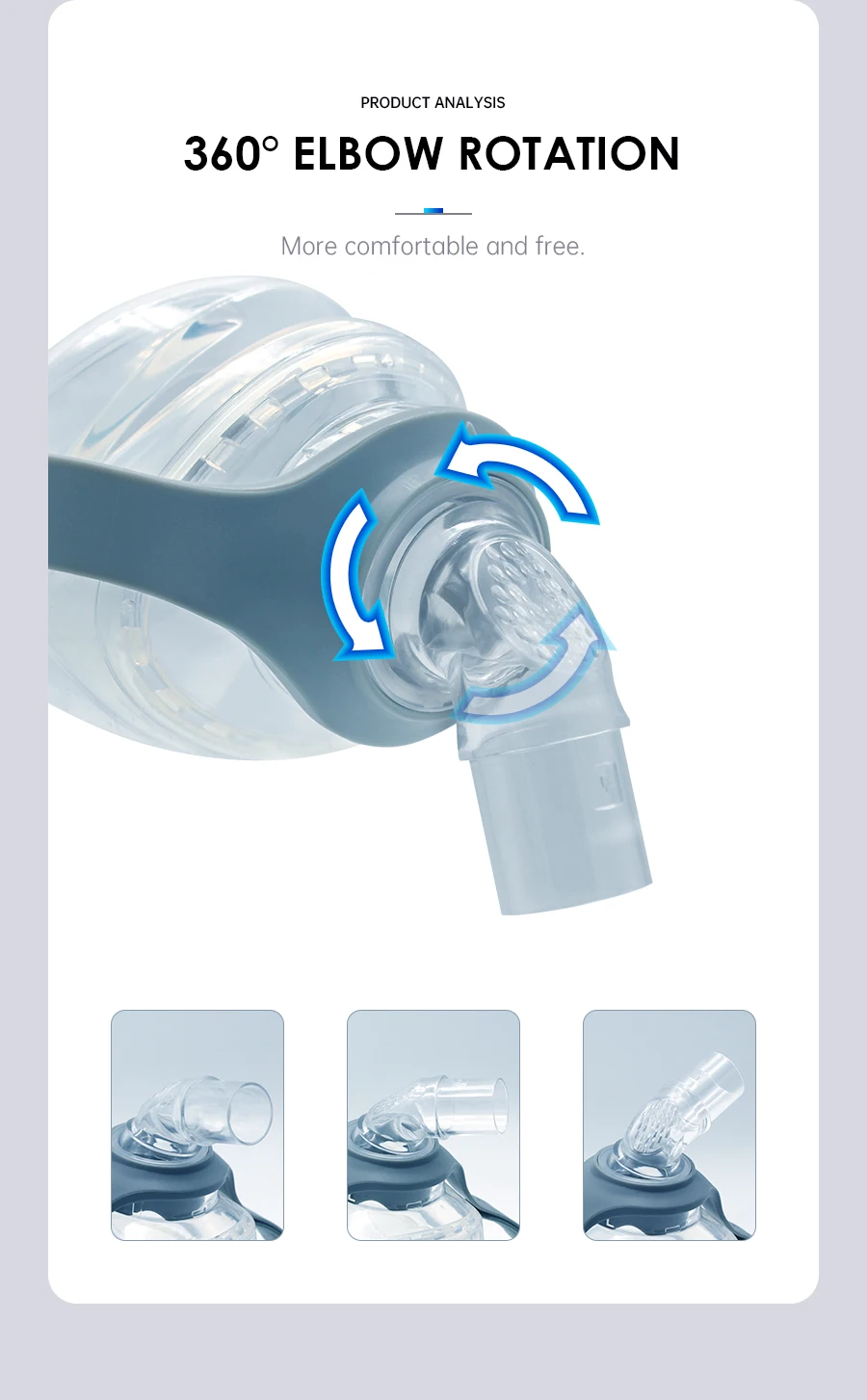 BMC CPAP Nasal Mask Full Face Mask With Tube Adjustable Strap Respirator For Travel CPAP Machine Anti Snoring Stopper Solution