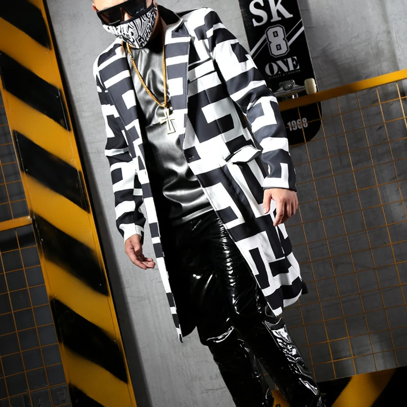 Cool Host Stage Costume Hip Hop Costume For Men Jazz Costume Nightclub Suit Street Dance Wear Street Oufits Dance Wear VDB1913