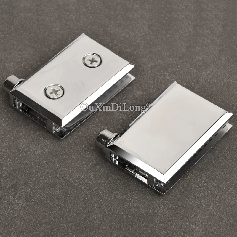 Brand New 4Pairs Glass Cabinet Hinges Shopping Mall Jewelry Display Wine Cabinet Hinges Install Up and Down Polishing/Brushed