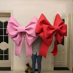 Aqumotic DIY Huge Bow Material Package Tree Toppers Giant Bowknot Large Bowtie Decoration Handmade Party Background Wall Decor