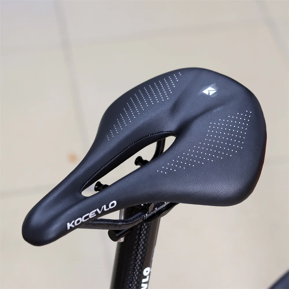 KOCEVLO Pu+carbon fiber saddle road mtb mountain bike bicycle saddle for man cycling saddle trail comfort races seat red white