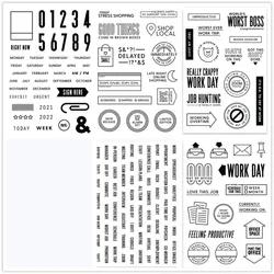 ZFPARTY Work day Transparent Clear Silicone Stamp/Seal for DIY scrapbooking/photo album Decorative sheets