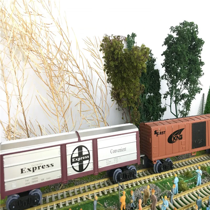 Modelo de árvore brinquedo grama simulação planta construção diy cena produção amarelo verde trem layout diorama paisagem árvore