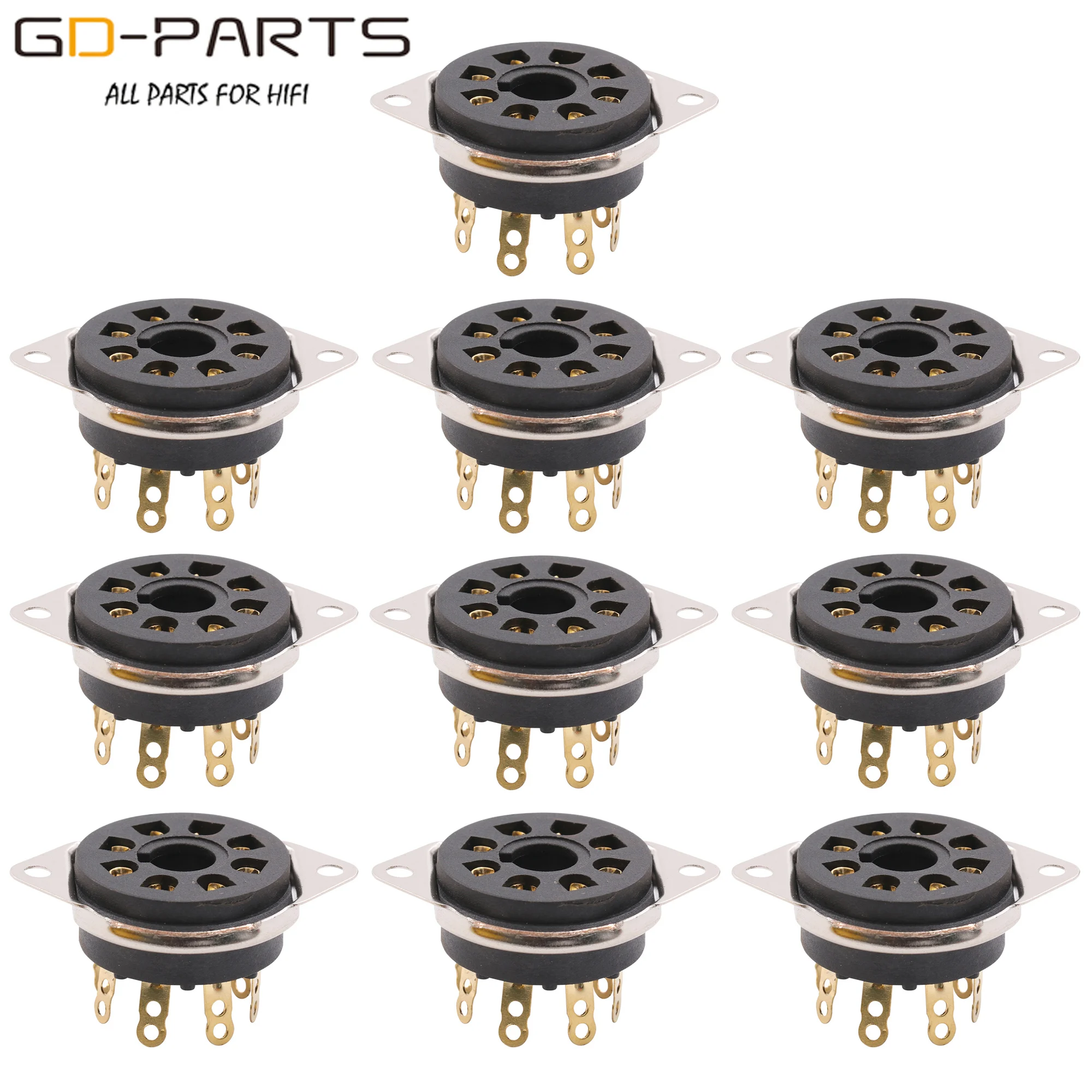 8-pinowe bakelitowe gniazdo lampy próżniowej do KT88 EL34 GZ34 KT66 6L6 274B 5U4G 5Z3P do montażu na podwoziu Hifi Audio Tube AMP DIY
