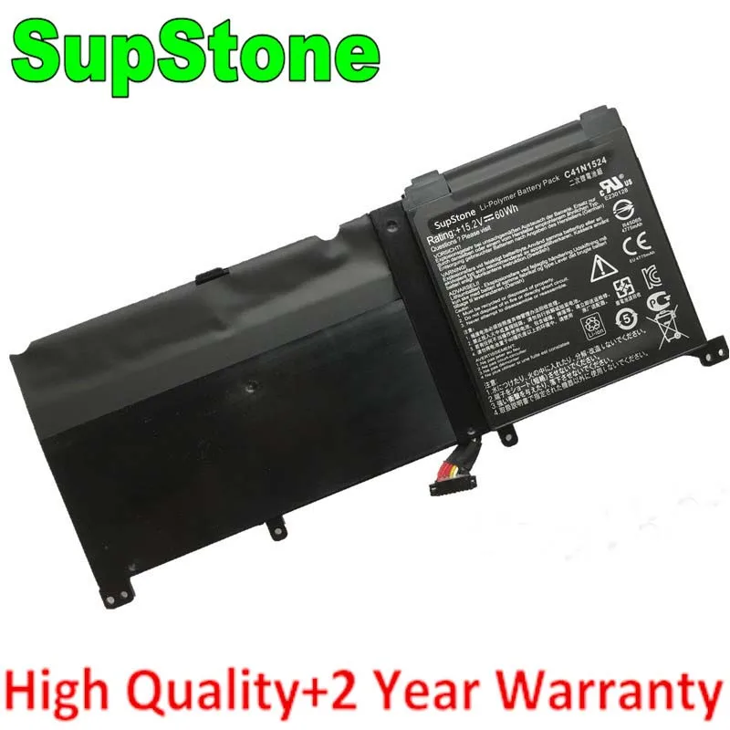 SupStone Genuine C41N1524 C32N1523 Laptop Battery For Asus Rog G501VW-FW086T BSI7N25 FW151D G60V ZenBook Pro UX501VW-FI094R