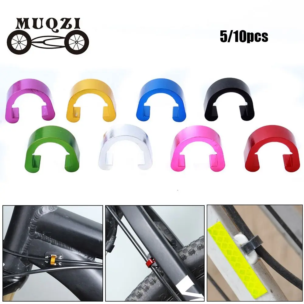 5/10pcs 8 Colors Bicyle Housing Hose Accessories Derailleur Lines Case Brake Cable/Line Buckles C Shape Clips C-buckle Clasps