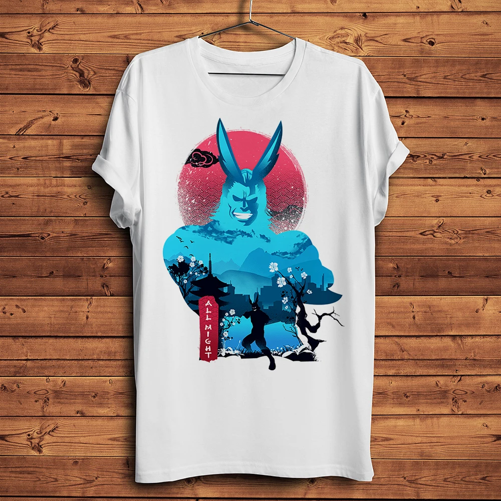 Toshinori Yagi,All Might,deku Izuku,funny MHA anime tshirt,Men Casual short sleeve T Shirt,Unisex otaku streetwear manga tee
