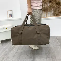 New Canvas Travel Bag For Men Solid Durable Handbag Outdoor Sports Storage Simple Luggage Backpack Large Capacity 2021 Hot Sale