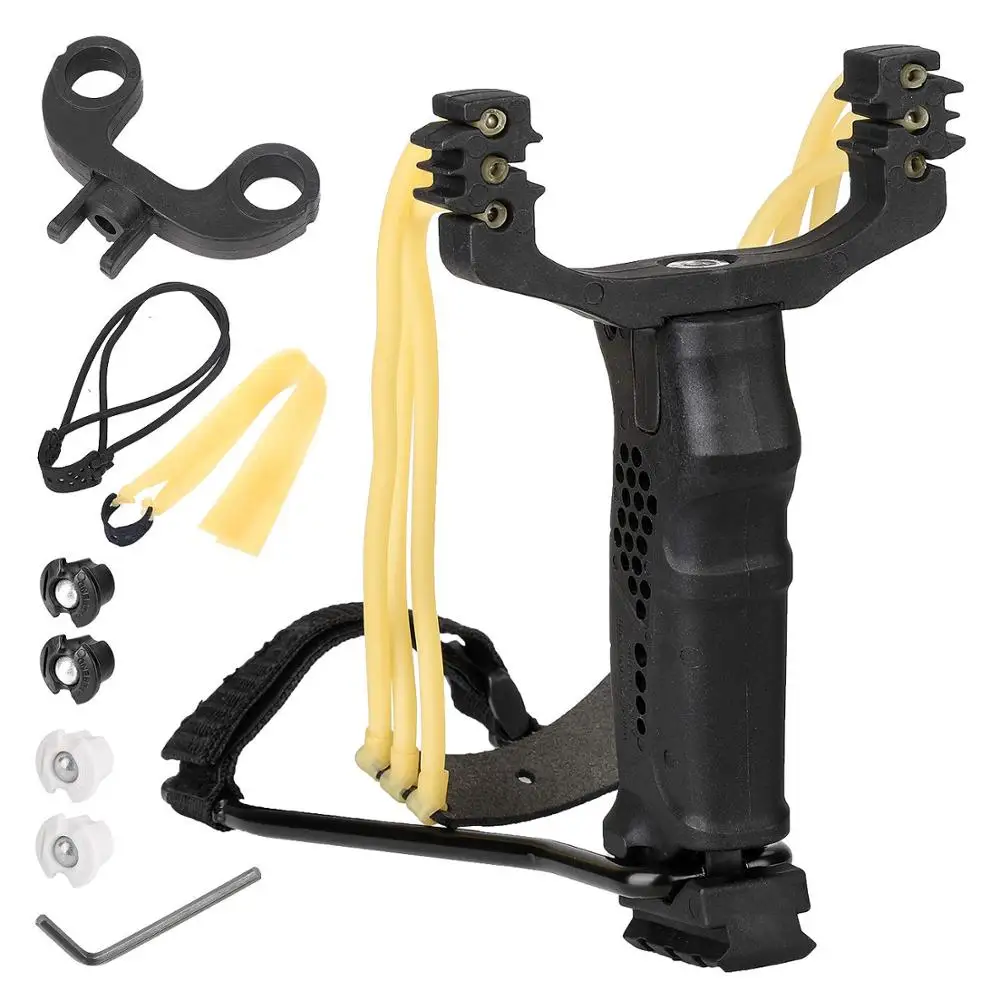 강력한 새총 전투 사냥 무거운 새총 손목 손잡이 Slingshots 전문 슬링 샷 рогатеа toy sports