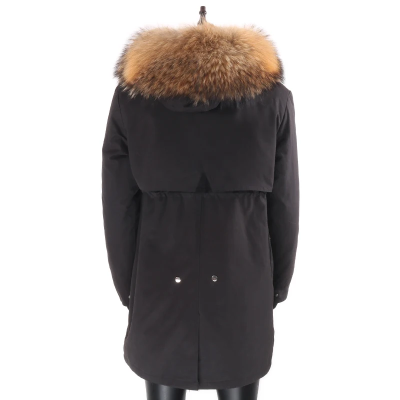 Men Parkas Real Fur Coat Winter Luxury Jacket Real Mink Fur Coats Liner Detachable Long Natural Raccoon Fur Outerwear