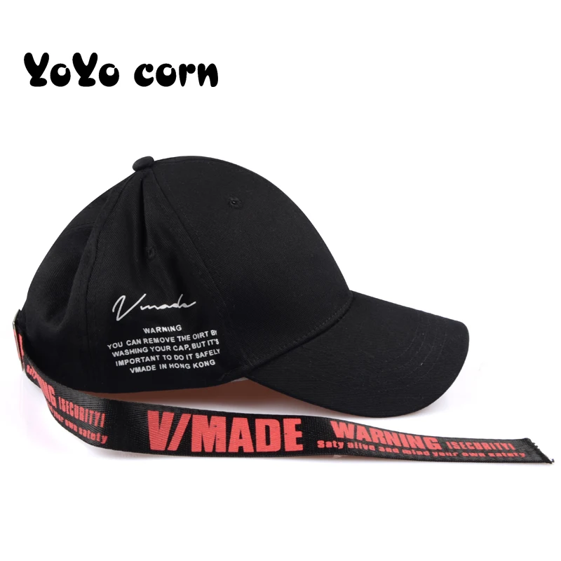 YOYOCORN 2022 New Yellow Long straps kpop Baseball Cap men Hip Hop letter bone girls boys fashion women Snapback korean Hats