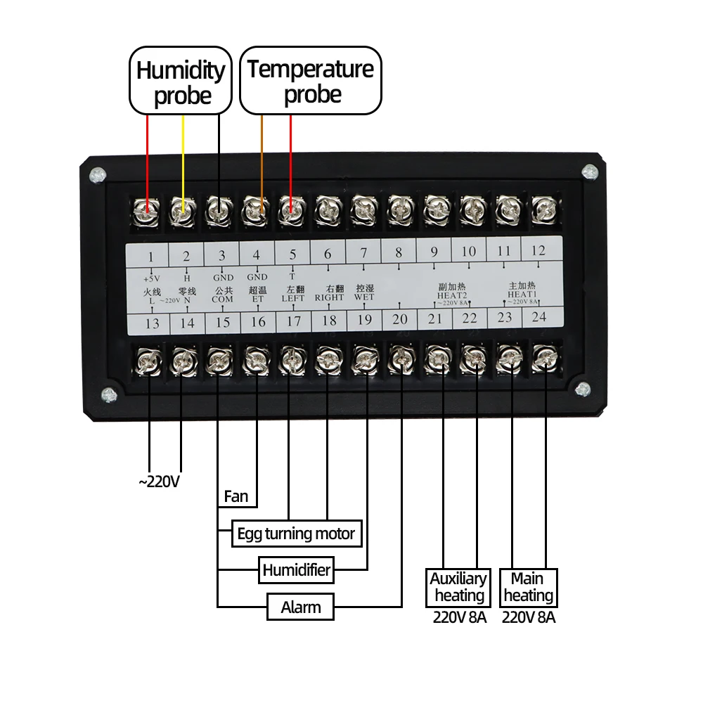 Imagem -03 - Egg Incubadora Controlador Inteligente Digital Temperatura Umidade Automático Sistema de Controle Egg Brooder 30 Xm16