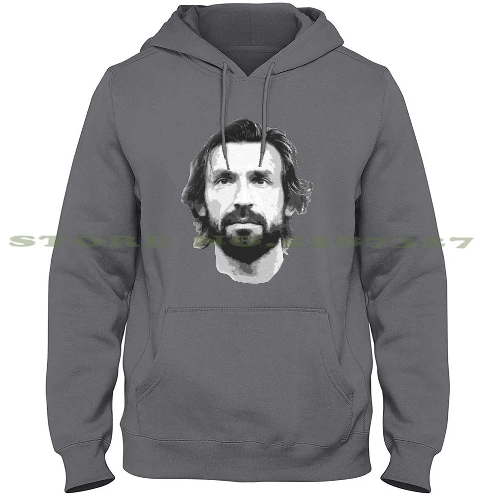 Andrea Pirlo 100% Pure Cotton Hoodie Tshirt Andrea Pirlo Italia Italy Milano Inter Torino Turin Soccer Calcio Football Serie