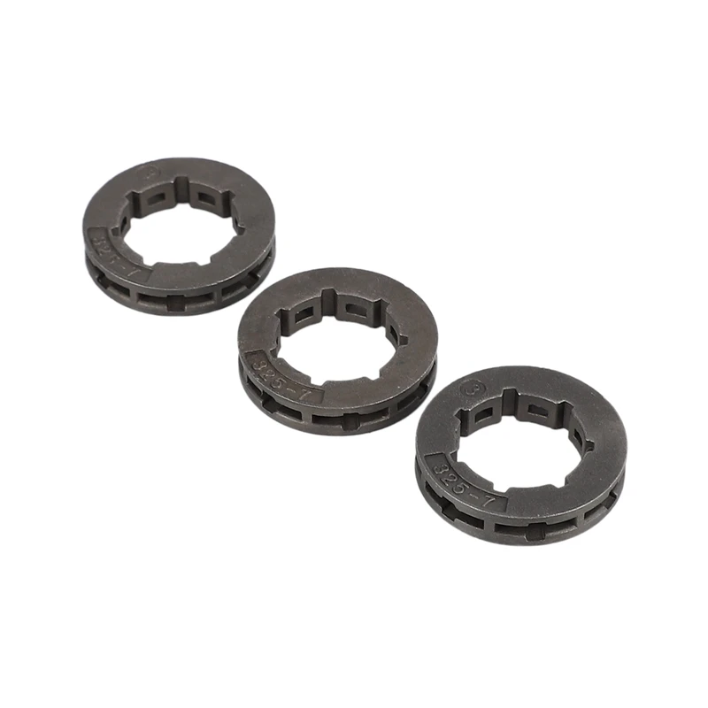 3Pcs Tool Parts Metal Chainsaw Spare Part Chain Saw Sprocket Rim Power Mate 325-7 for Chainsaw Replacement