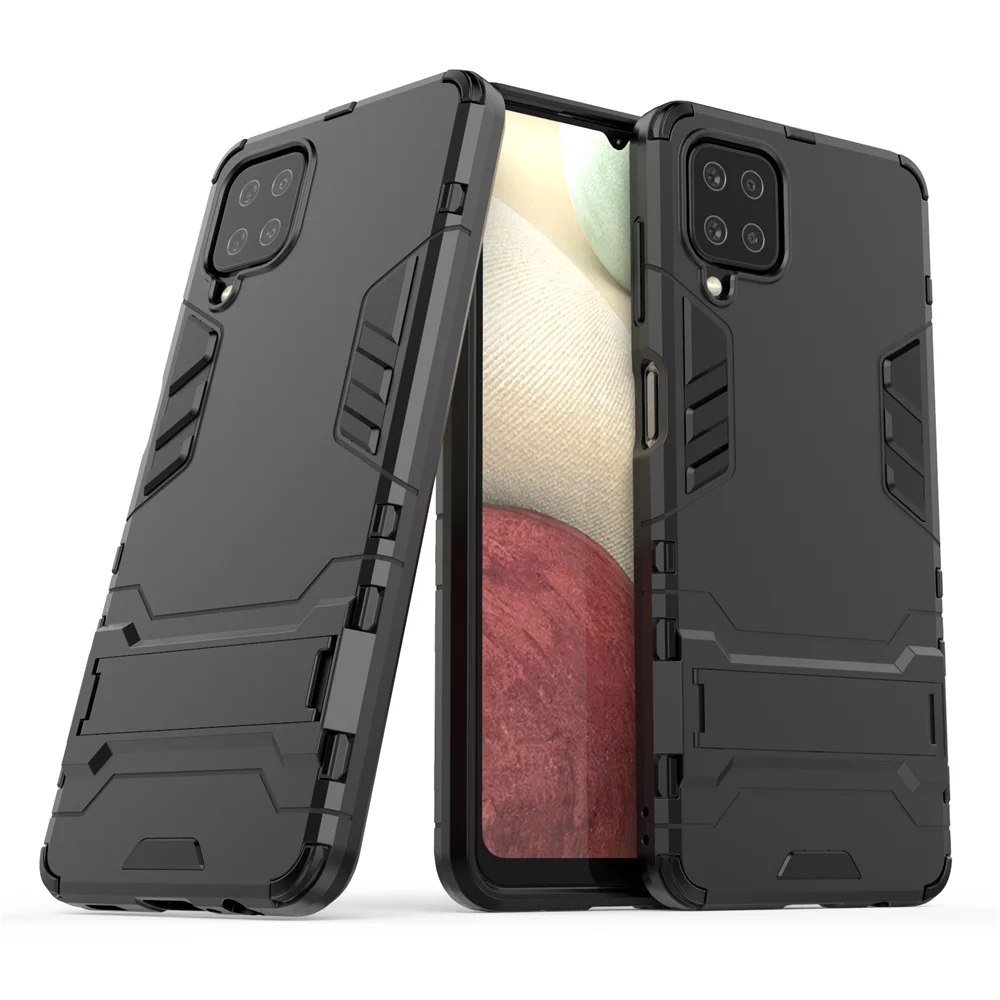 Shockproof Armor TPU + PC Tough Cover For Samsung Galaxy A12 Case Kickstand Cases For Samsung A12 A 12 12A SM-A125F/DS 6.5''