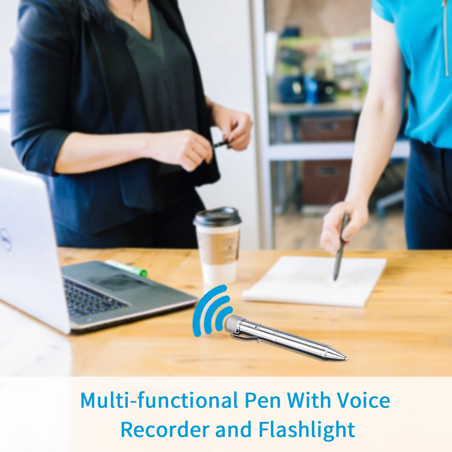 Saramonic SR-MLP4 Multi-functional Stainless Steel Pen With Voice Recorder and Flashlight 8GB Internal Storage USB Connector