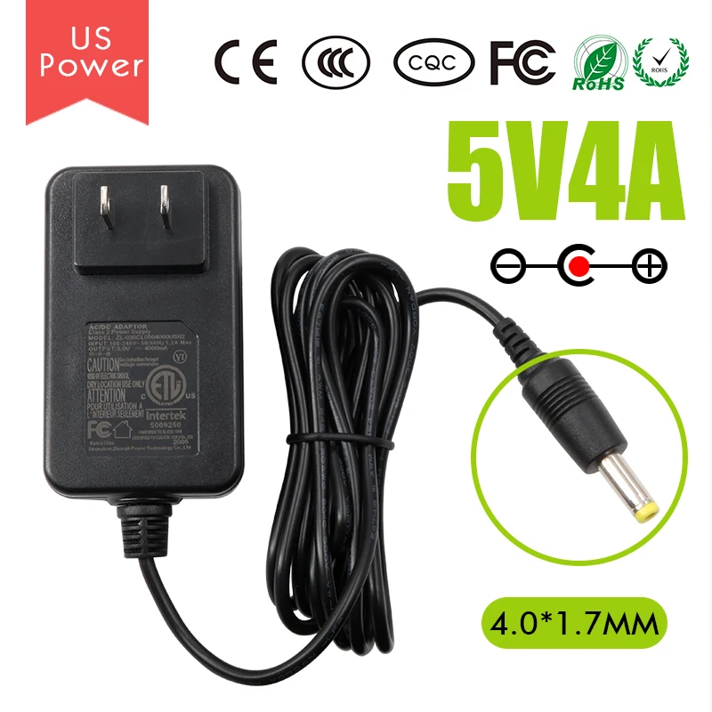 

Orange Pi 5V/4A US Power Adapter for AC power into DC Suitable for Orange Pi 4/4B Boards