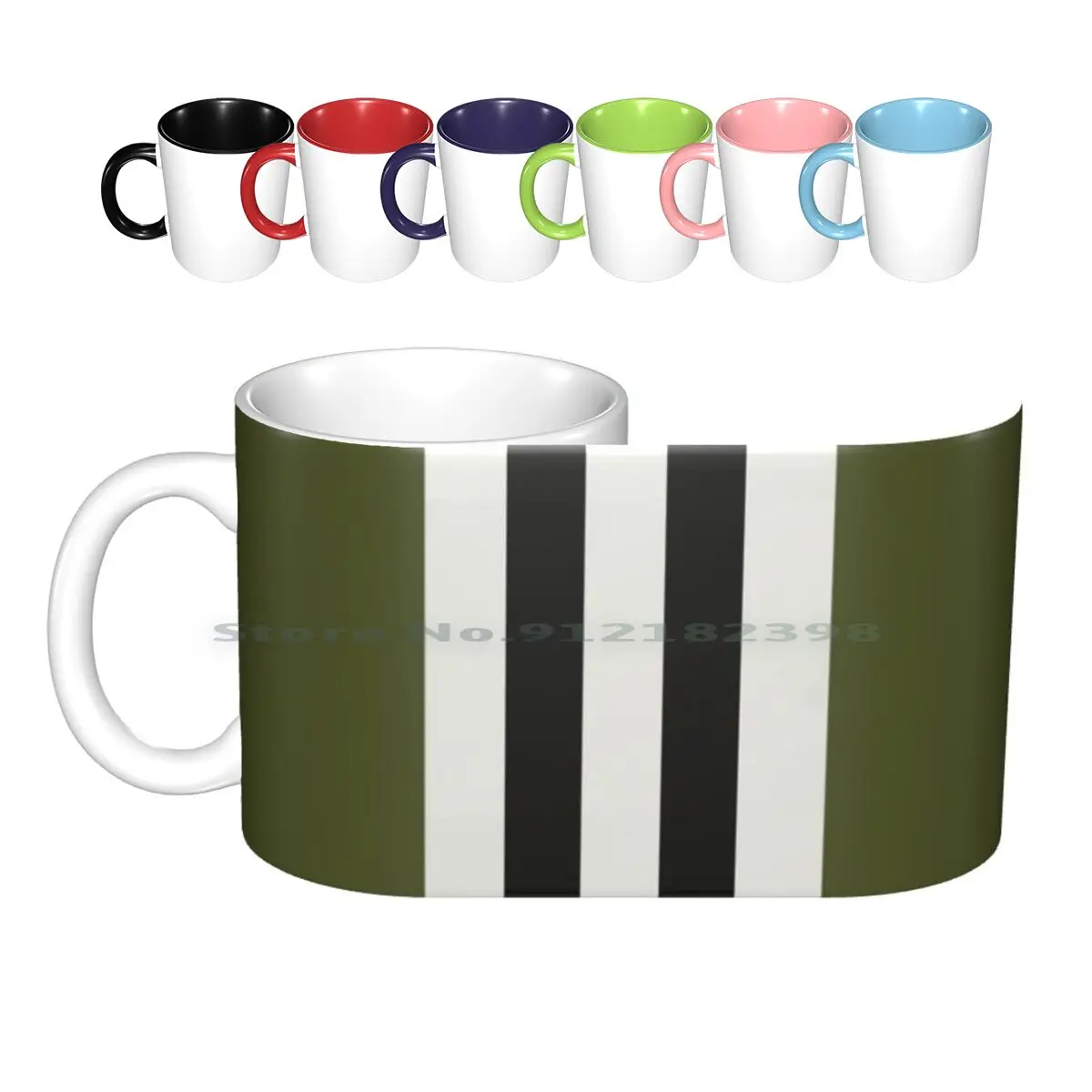 D-Day Recognition Stripes Ceramic Mugs Coffee Cups Milk Tea Mug Dday D Day Normandy Overlord Stripes Omg Arnhem Creative