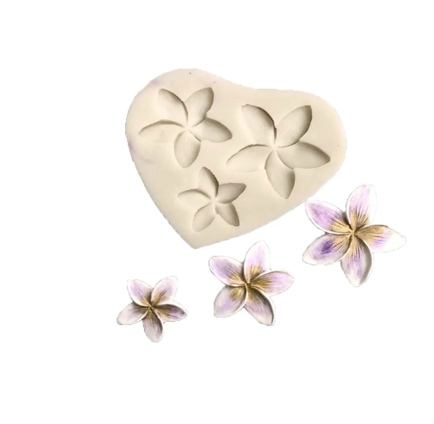Aouke Triplet Flower Silicone Mold DIY Cake Baking Decorative Chocolate Mold Pudding Dessert Jewelry Silicone Mold