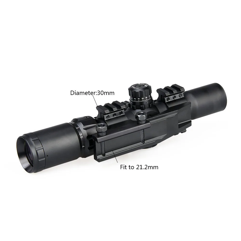 PPT New tactical scope 1.5-4x30 rifle scope Reticle W/E adjustable for shooting hunting HK1-0246 4