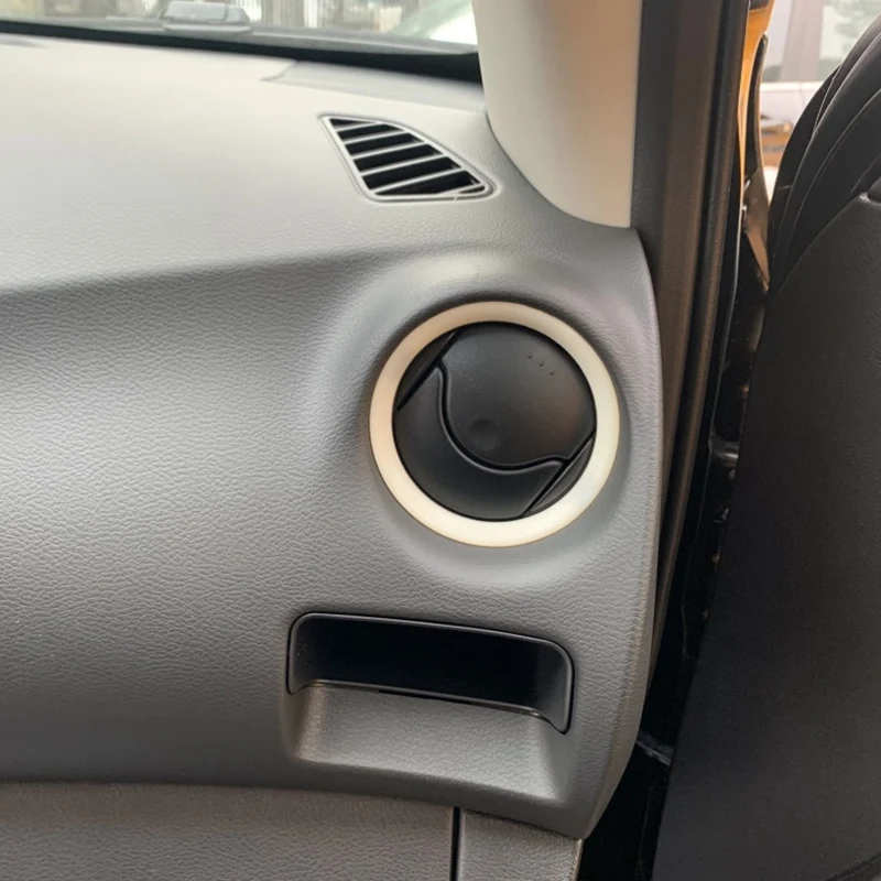 สำหรับ Nissan Navara NP300 2016-2021คาร์บอนไฟเบอร์ด้านหน้ารถเครื่องปรับอากาศ AC Outlet Vent กรอบ Trim อุปกรณ์เสริม