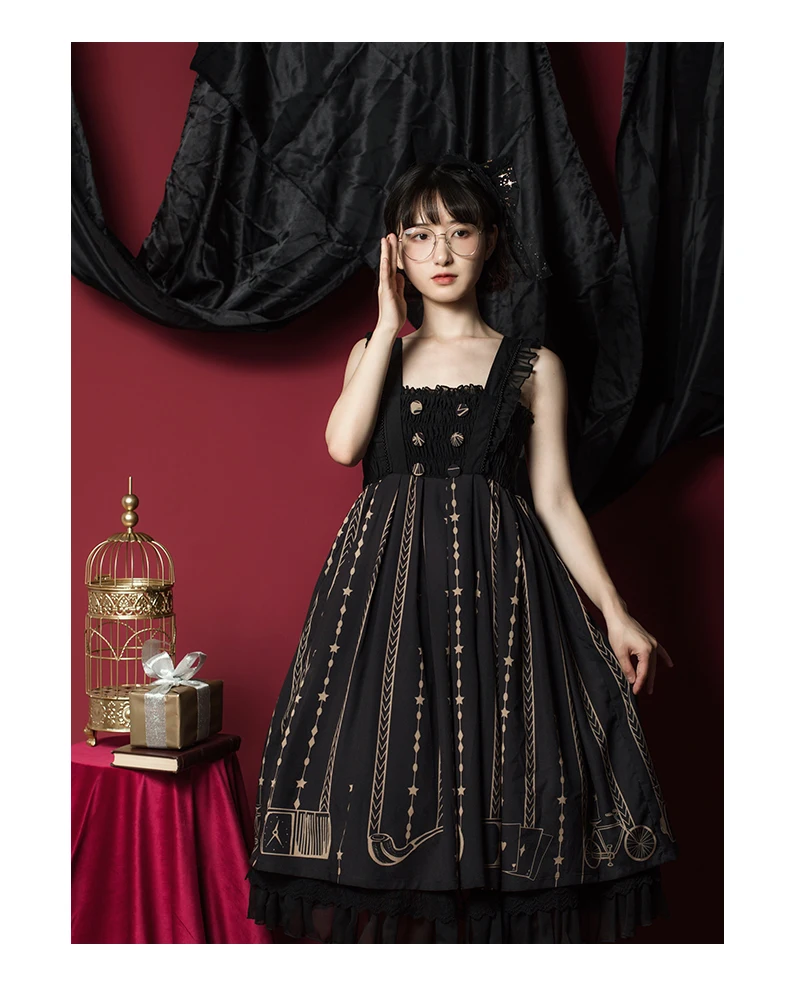 Robe princesse lolita pour filles, douce, vintage, mignonne, imprimé victorien, kawaii, gothique, lolita jsk loli cos