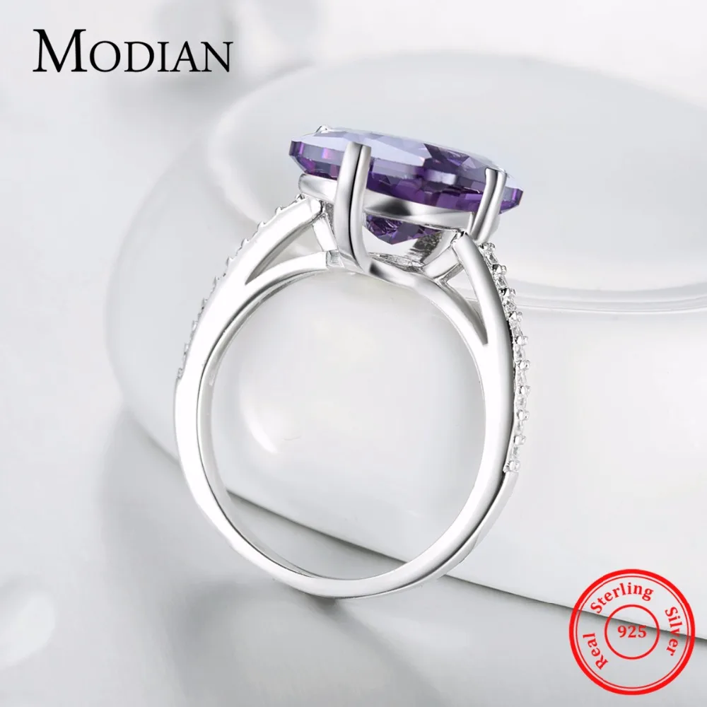 Modian Instagram New Classic Fashion 925 Sterling Silver Luxury Rings For Women Anniversary Engagement Jewelry Silver Ring Anel