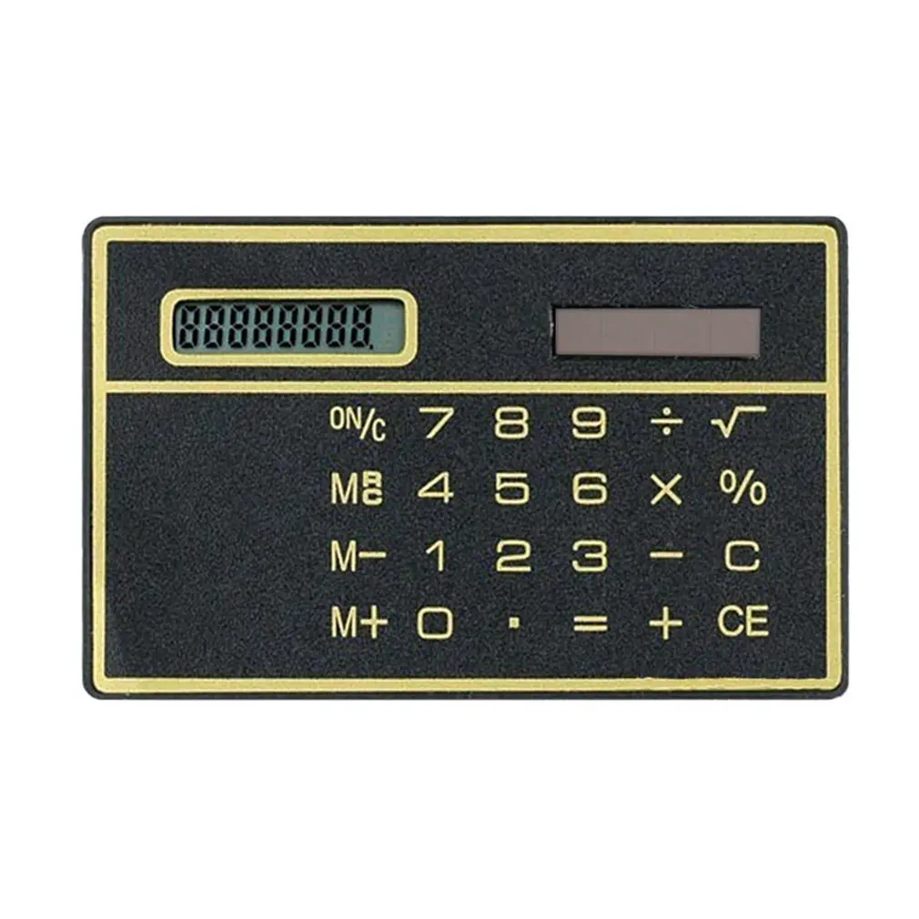 8 Digit Ultra Thin Solar Power Calculator with Touch Screen Credit Card Design Portable Mini Calculator for Business School