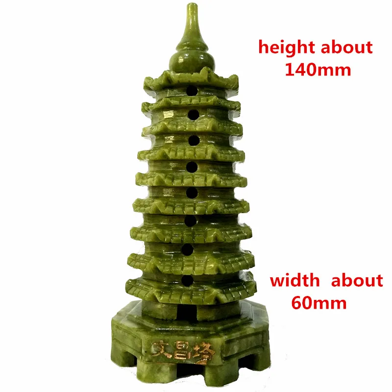 Imagem -03 - Pedra Natural Xiu Jade Tower Decoração do Quarto Casa Wen Chang Nine-story Demon Tower Feng Shui Enfeites de Energia Espiritual Reiki Cura