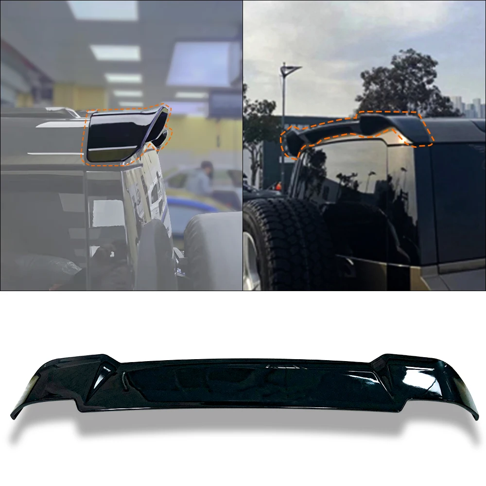 

Car Rear Spoiler Trunk Boot Wing Lip Tail Trim Gloss Black For 2020 LAND ROVER DEFEND ABS Auto Exterior Moulding