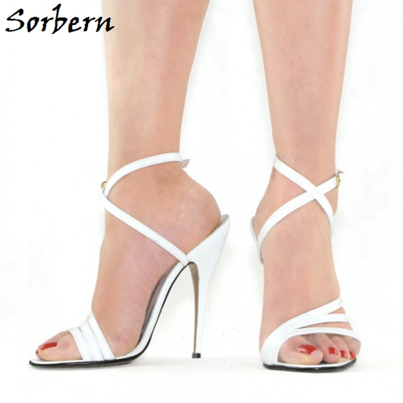 

Sorbern Genuine Leather Sexy Sandal Women 14Cm 16Cm Stilettos Slingback Summer Heels Sandals Size Us 10 Custom Colors