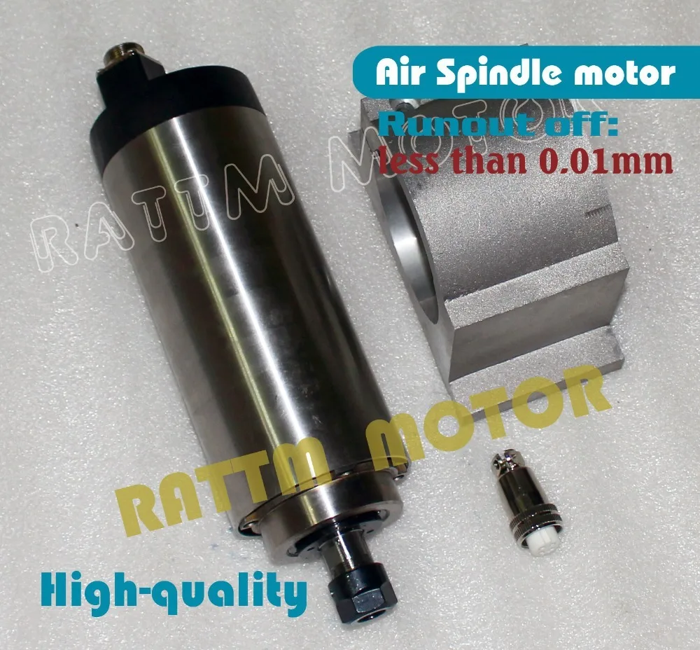 0.8KW 800w Quanlity Air cooled spindle runout-off 0.01mm ER11 220V 24000rpm,4 Ceramic bearing & 65mm spindle for CNC router