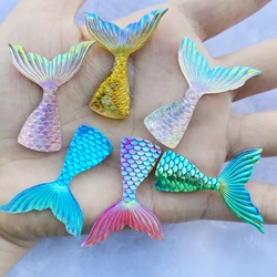 10/20pcs Mixed cartoon Mini Mermaid tail flatback Resin Cabochons Embellishments Scrapbook Craft DIY Hair Accessories C95