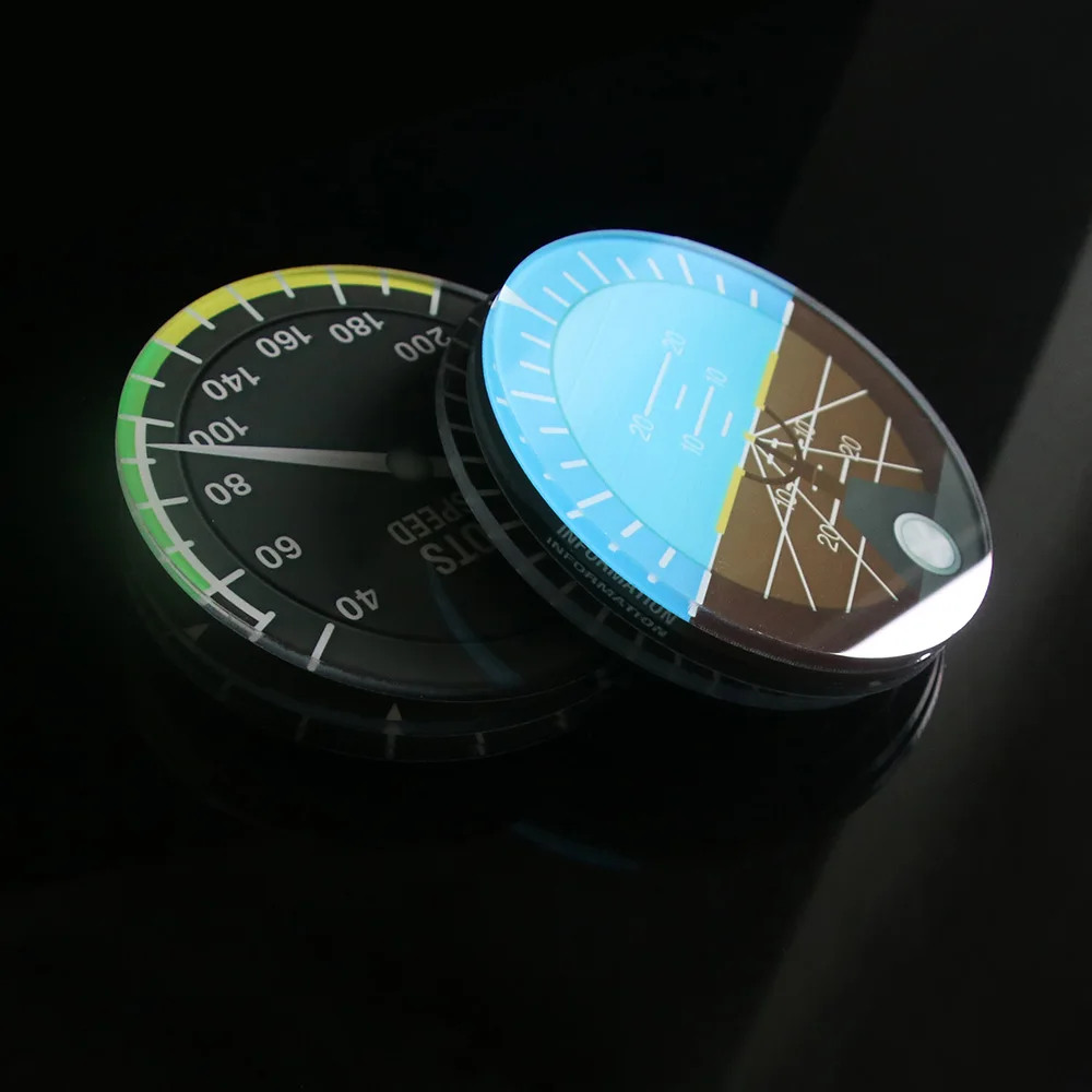 Juego de 6 posavasos para instrumentos de avión, instrumentos de vuelo modernos, posavasos para cóctel, navegador, decor