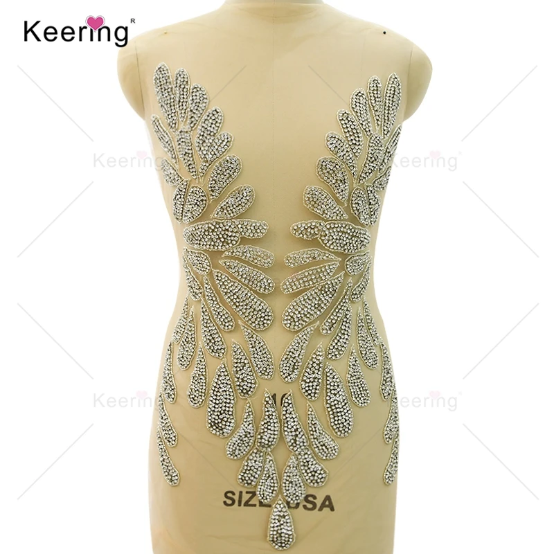 Rhinestone Applique for Dress Patch, Sexy Star with Design 100% Hand-Made, Body Patch WDP-129