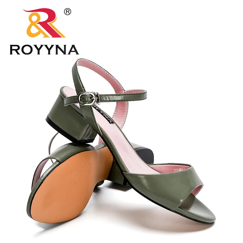 ROYYNA New Designers Popular Sandals Women Flip Flops Rome Slip-On Non-Slip Shoes Woman Slides Solid Casual Sandals Female