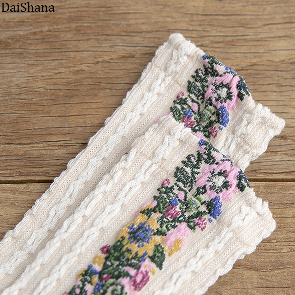 DaiShana 2019 New Fashion Women Socks Warm and Cute Euramerican National Wind-Flowers Autumn and Winter Ladies Cotton Mujer Sock