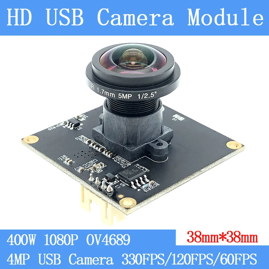 Plug Play HD 1080P 330FPS Webcam 4MP Wide Angle 170° OTG UVC USB Camera Module for Android Linux Windows