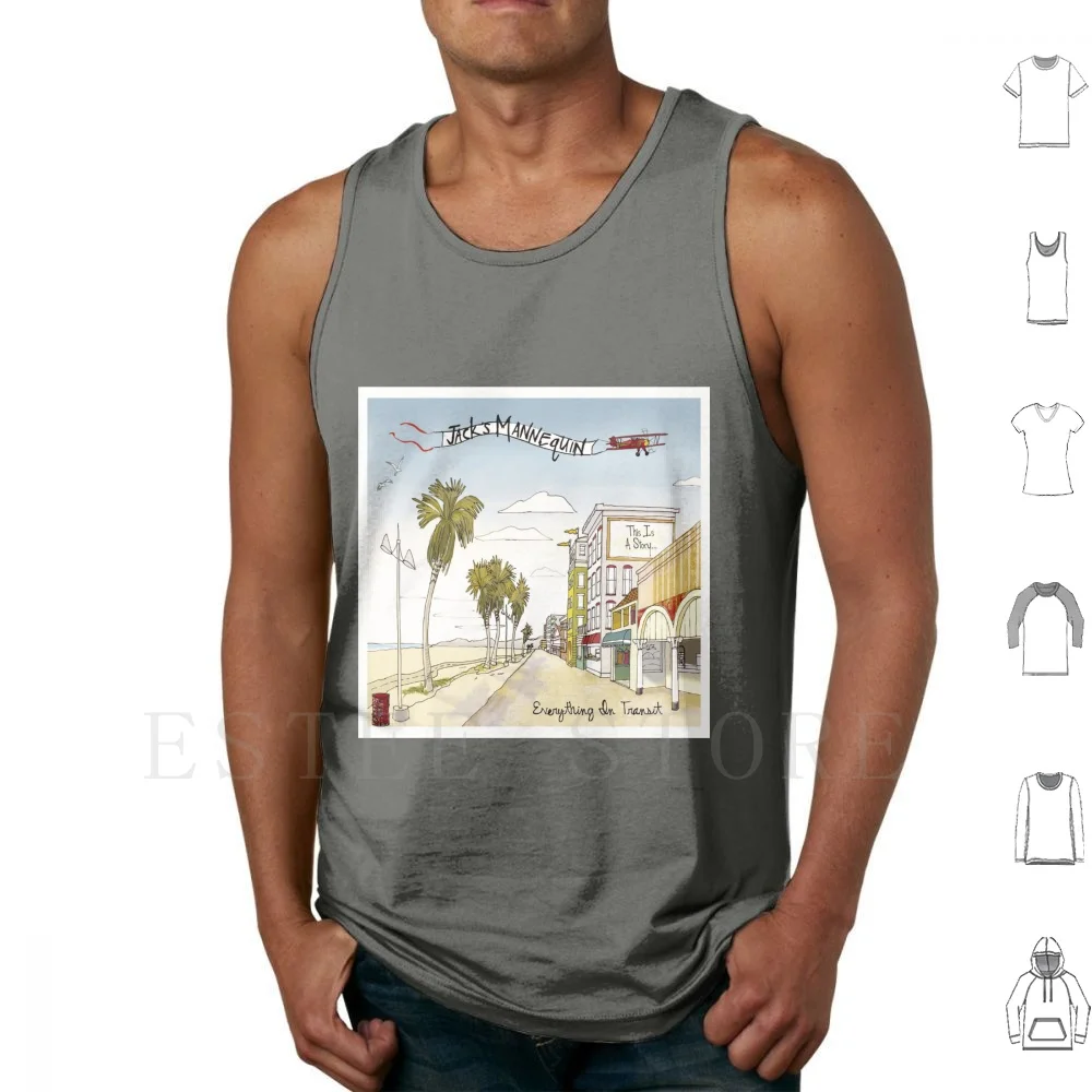 Jack's Mannequin-Everything In Transit Tank Tops Vest Jacks Mannequin Everything In Transit Emo Something Corporate
