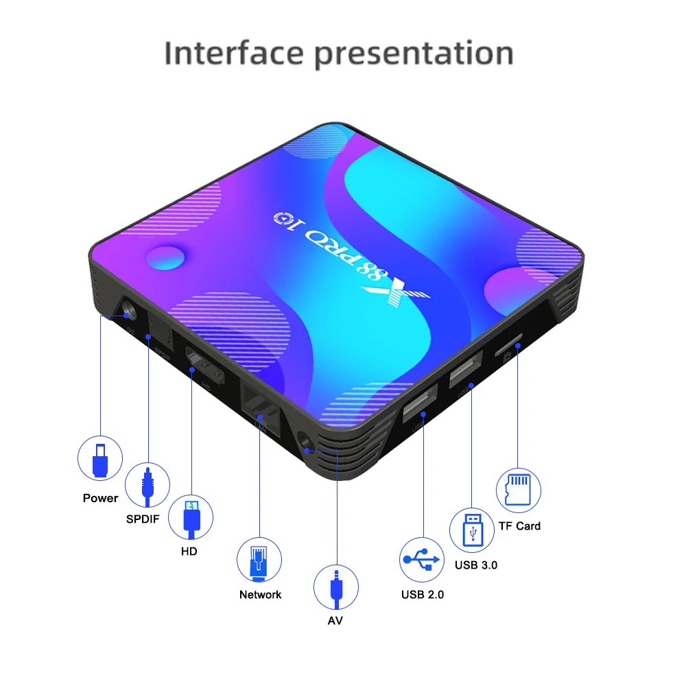 안드로이드 11 스마트 TV 박스 X88 프로 10 RK3318 쿼드 코어 4GB RAM 128GB ROM 셋톱 박스 BT4.0 5G 듀얼 와이파이 4K HDR 유튜브 미디어 플레이어